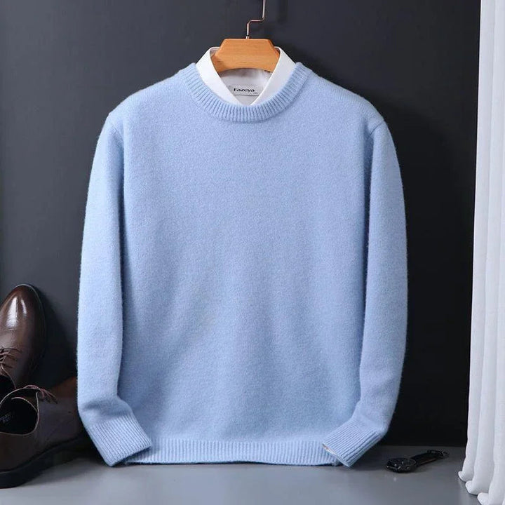 Herre Kashmir Sweater | Luksus Blød Varm Strik i Tidløst Design