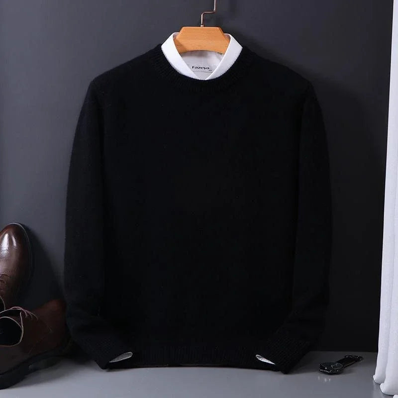 Herre Kashmir Sweater | Luksus Blød Varm Strik i Tidløst Design