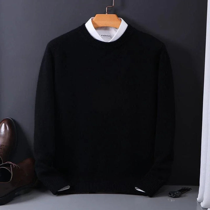 Herre Kashmir Sweater | Luksus Blød Varm Strik i Tidløst Design