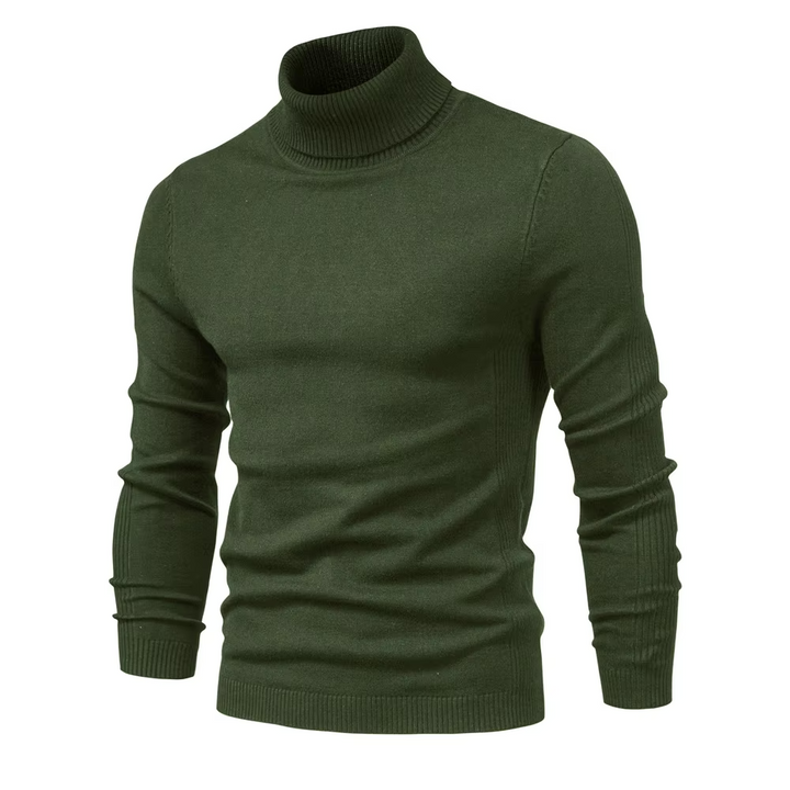 Herre Kashmir Rullekrave Sweater | Luksuriøs Varm Strik i Tidløst Design
