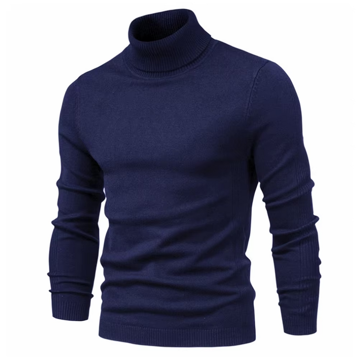 Herre Kashmir Rullekrave Sweater | Luksuriøs Varm Strik i Tidløst Design
