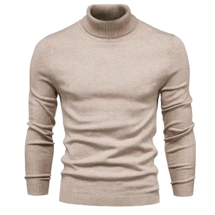 Herre Kashmir Rullekrave Sweater | Luksuriøs Varm Strik i Tidløst Design