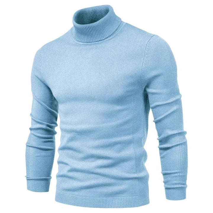 Herre Kashmir Rullekrave Sweater | Luksuriøs Varm Strik i Tidløst Design