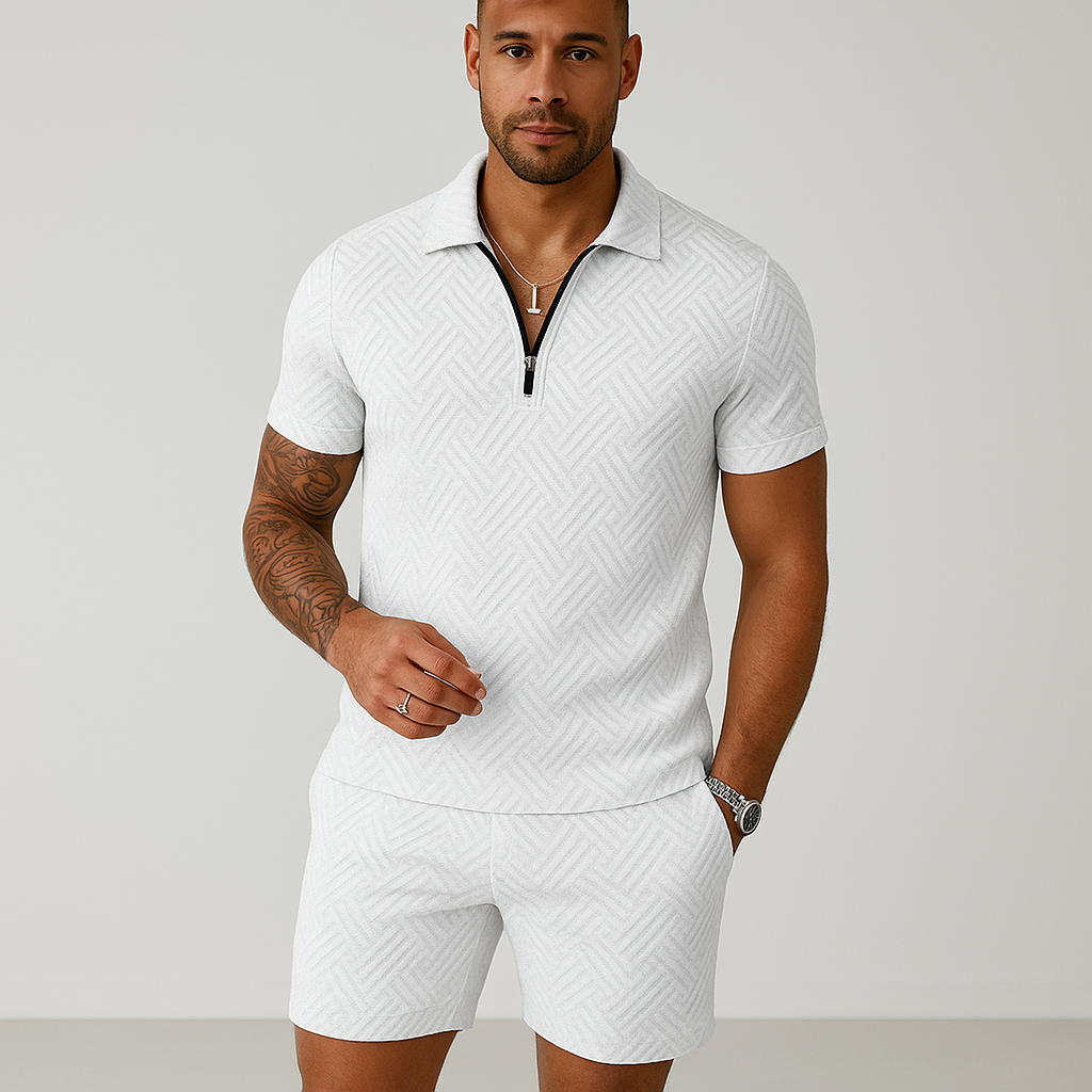Hugo Summer Set for Men | Modny poloshirt z przyjemnymi szortami
