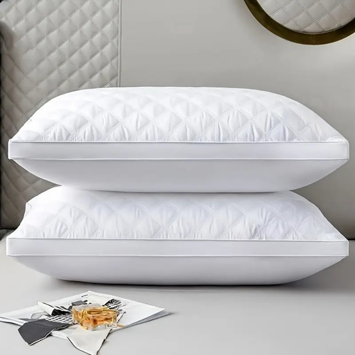 Almofadas macias hipoalergênicas | Conjunto com 2 almofadas de conforto para hotel com suporte para pescoço