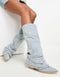Casual Denimstøvler til Kvinder | Flad Hæl & Trendy Streetstyle