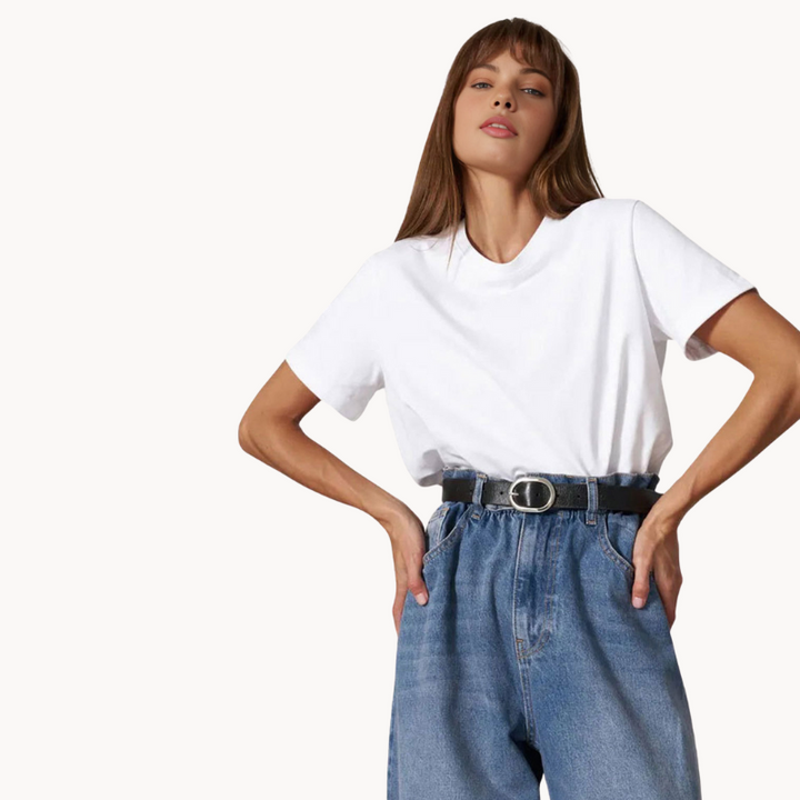 Léa | Perus Oversize T-paita naisille premiumpuuvillasta | Mukavuus ja rento tyyli