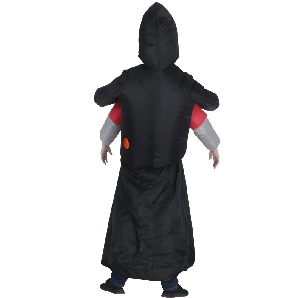 Disfraz inflable PhantomWear | vestido negro y máscara de fantasma unisex