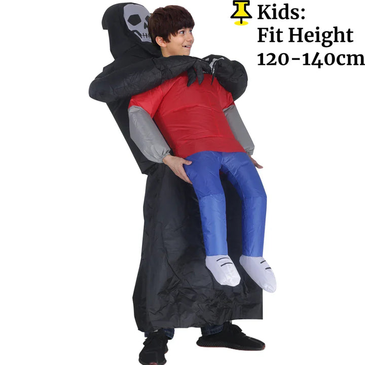 Disfraz inflable PhantomWear | vestido negro y máscara de fantasma unisex
