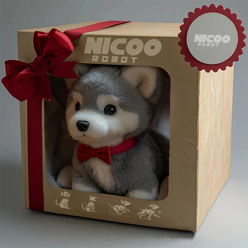 Cucciolo di cane robot realistico | Giocattolo interattivo con movimenti per bambini