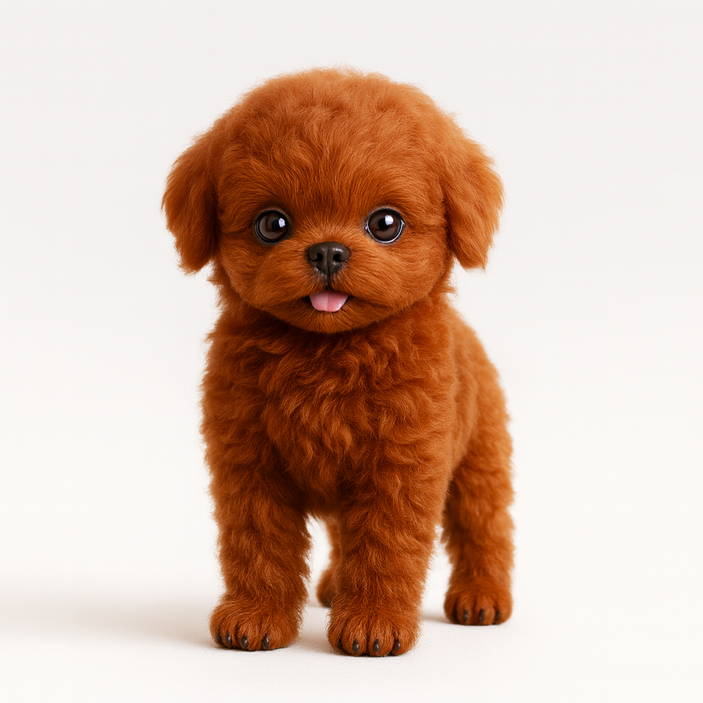 Brown Interactive puppy toy with realistic movements