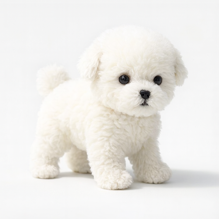 White Interactive puppy toy with realistic movements