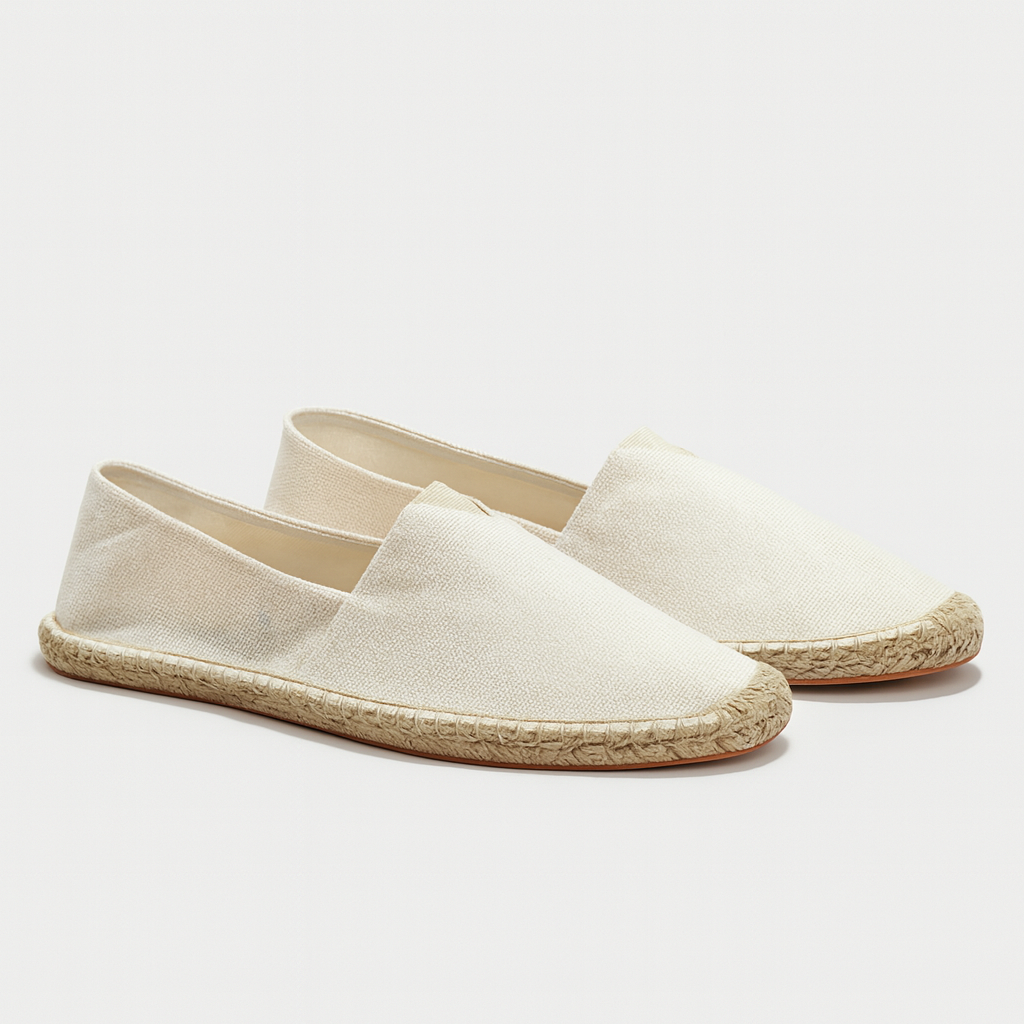 White Lightweight Moccasin Espadrilles