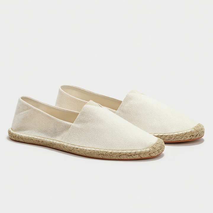 White Lightweight Moccasin Espadrilles