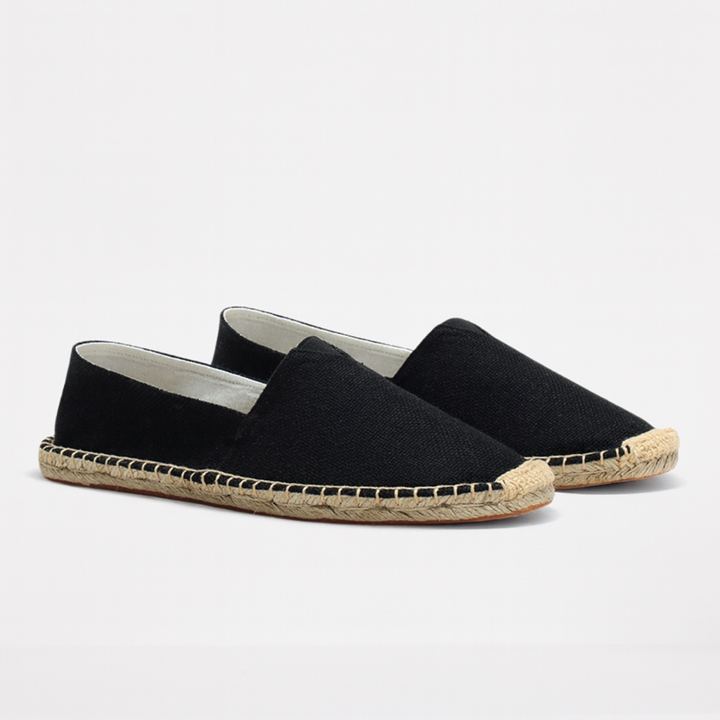 Black Lightweight Moccasin Espadrilles