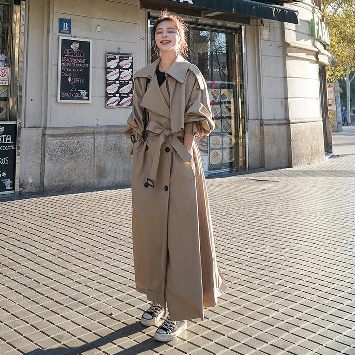 Trenci supradimensionat pentru femei | Stil dublu-rând și clasic