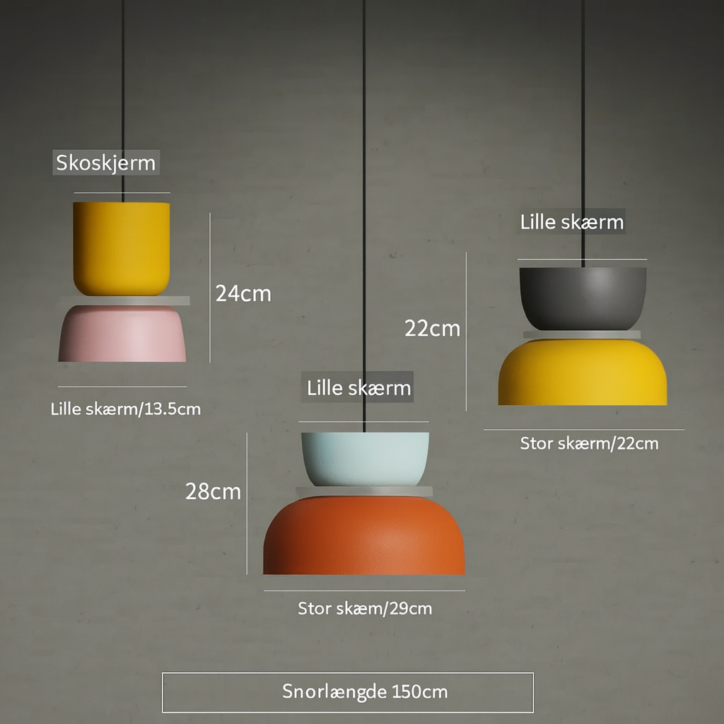 MeloGlow | Scandinavian pastel pendant light - Modern hanging lamps for home decor