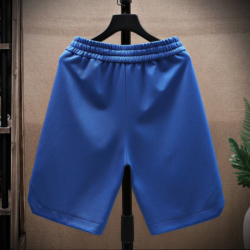 Pantaloncini Cargo Sciolti da Uomo - Pannelli a Contrasto e Coulisse in Vita