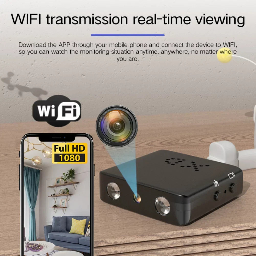 HD Wi-Fi-overvågningskamera | Nattesyn, vidvinkel, bevægelsesregistrering