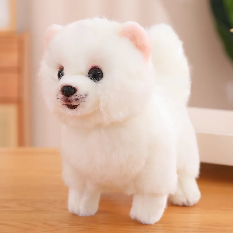 Sød Plys Pomeranian Hund | Blødt Kæledyrslegetøj til Børn og Piger