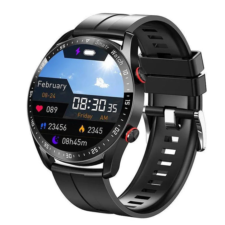 Smartwatch | Ikke-Invasiv Blodsukker EKG Puls & Bluetooth Opkald