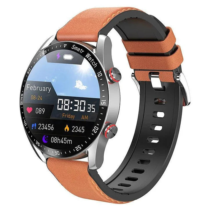Smartwatch | Ikke-Invasiv Blodsukker EKG Puls & Bluetooth Opkald