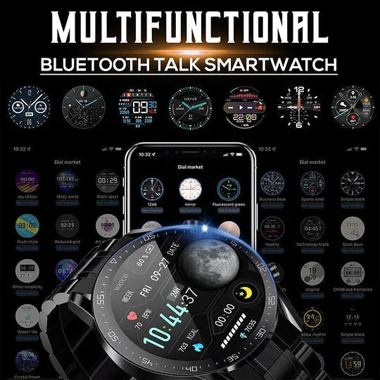 Smartwatch | Ikke-Invasiv Blodsukker EKG Puls & Bluetooth Opkald