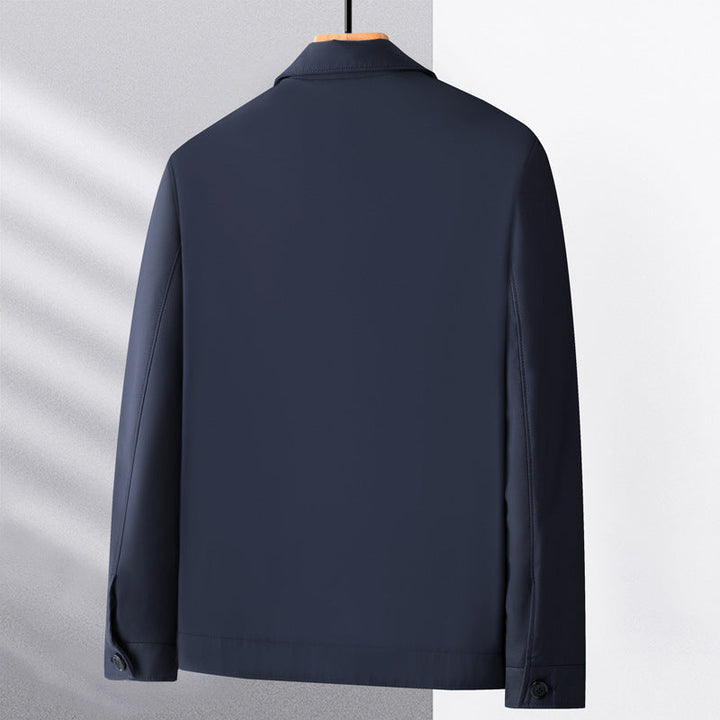 Sacou slim fit pentru bărbați | Material fin țesut cu închidere cu nasturi