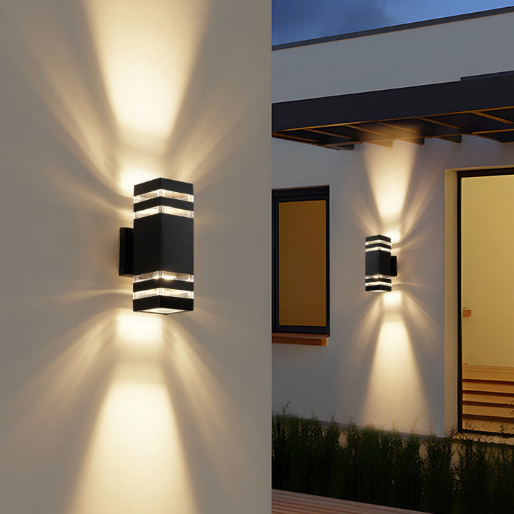 2-suuntainen ulkoseinävalaisin | Moderni muotoilu | LED-valo ylhäällä ja alhaalla