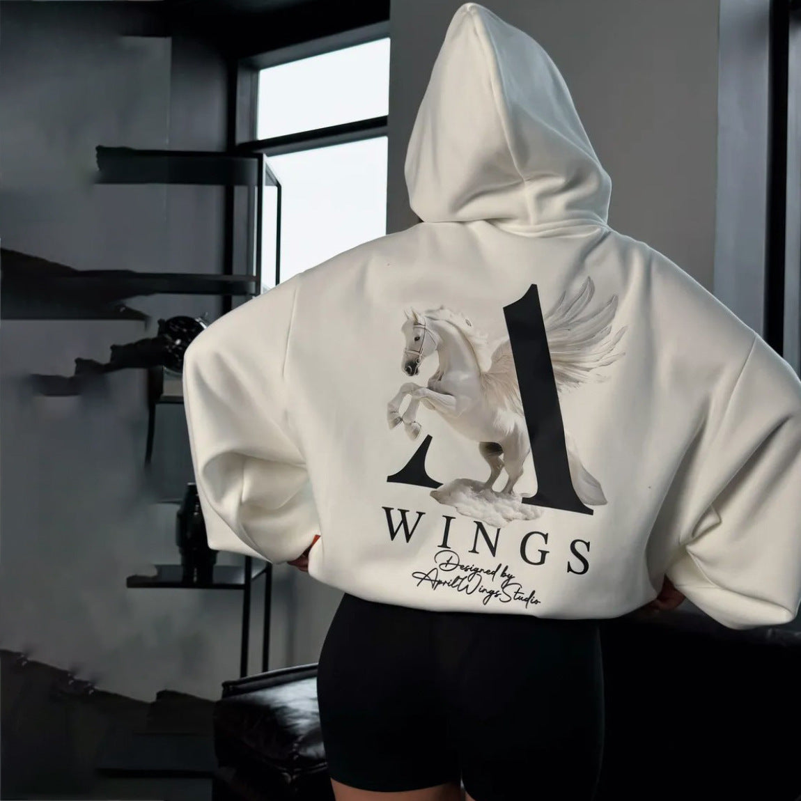 Urban hoodie for women with unique graphic design