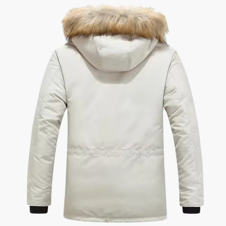 Parka homme hiver | Capuche fausse fourrure nombreuses poches chaud