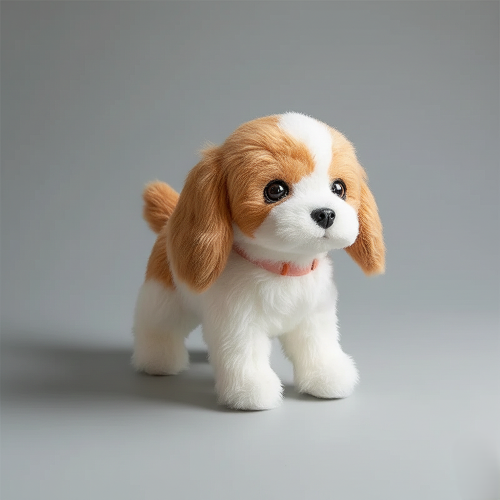 Light Brown Realistic Robot Puppy | Interactive Toy with Movements for Kids