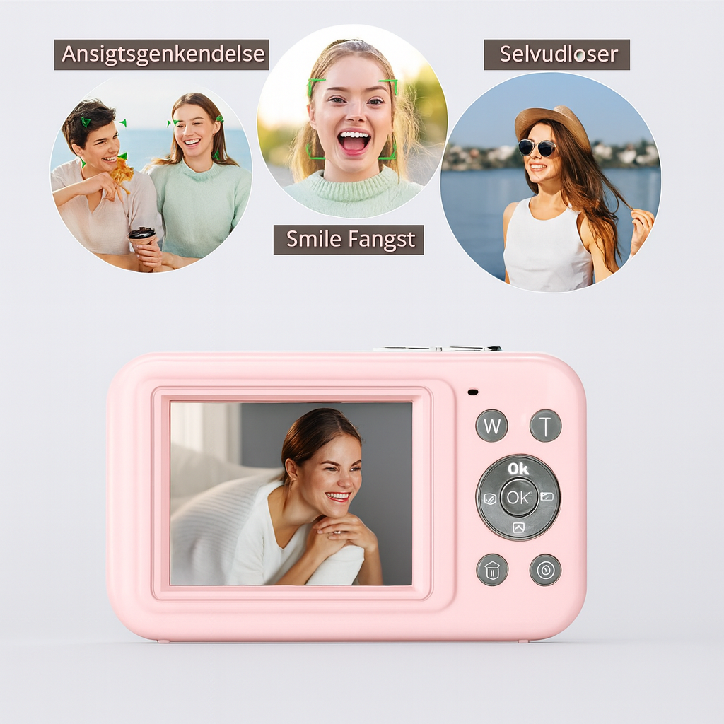 RetroSnap Vintage digital camera with 1080p video and retro design