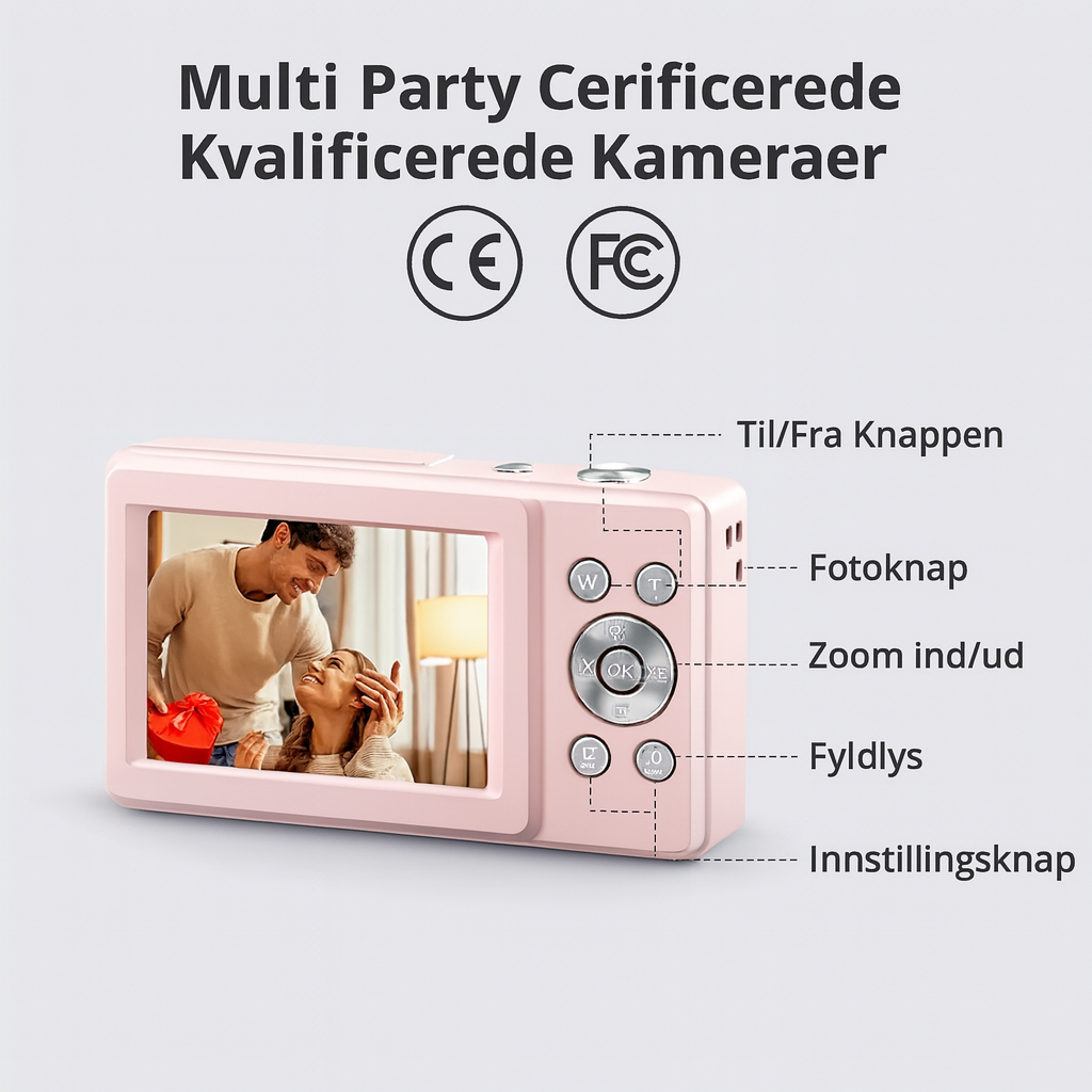 RetroSnap Vintage digital camera with 1080p video and retro design