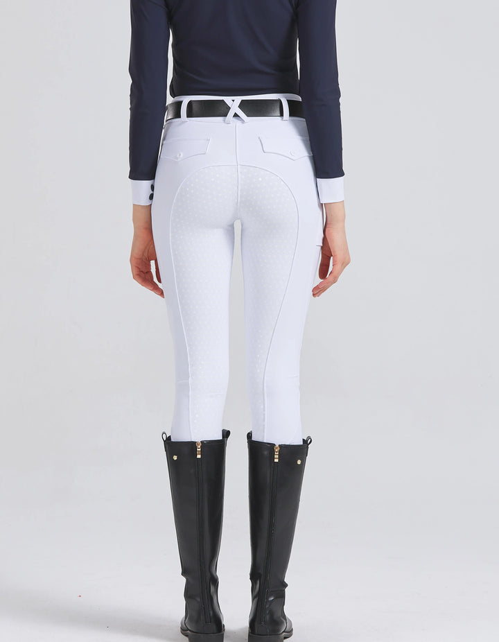 Pantaloni de echitație pentru femei - pantaloni cu prindere antiderapantă din silicon și uscare rapidă