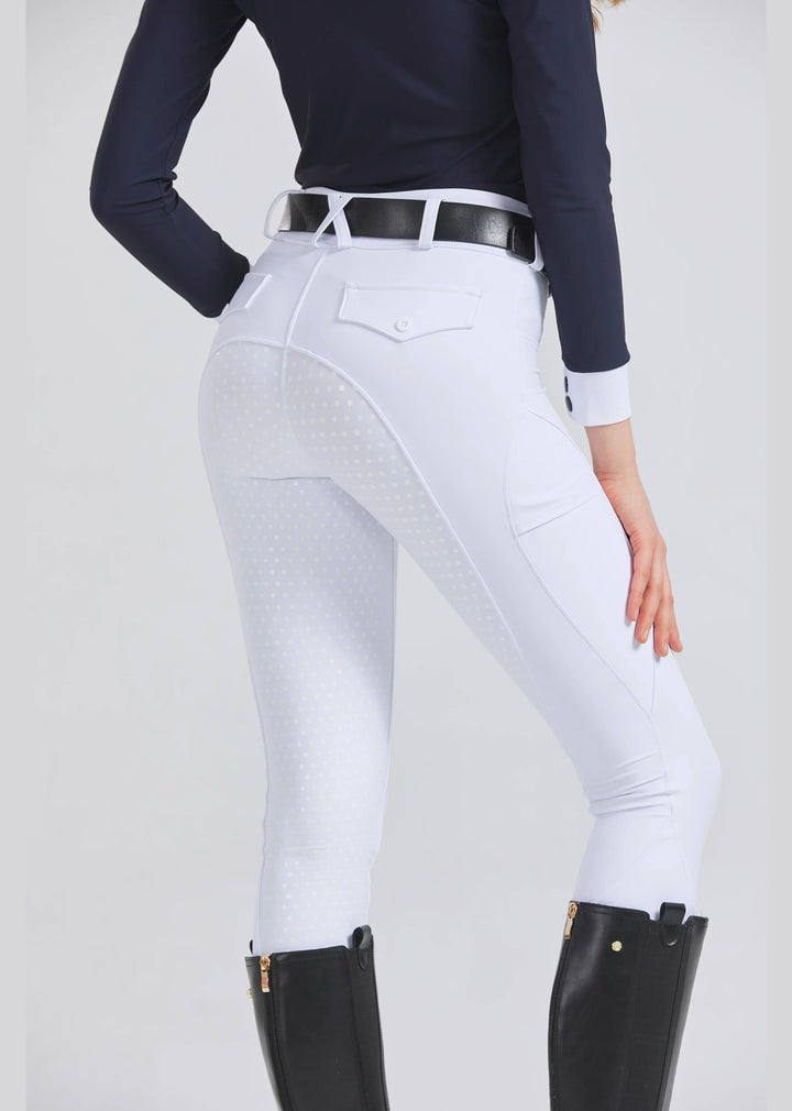 Pantaloni de echitație pentru femei - pantaloni cu prindere antiderapantă din silicon și uscare rapidă