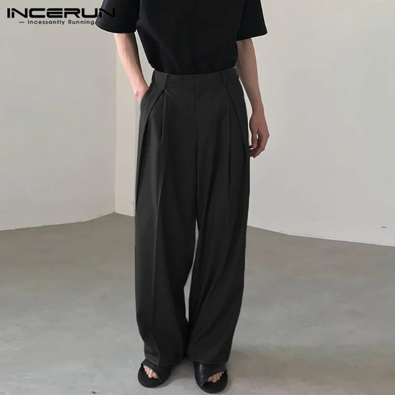 Pants Loose Joggers | Solid Color Straight Long Casual Men