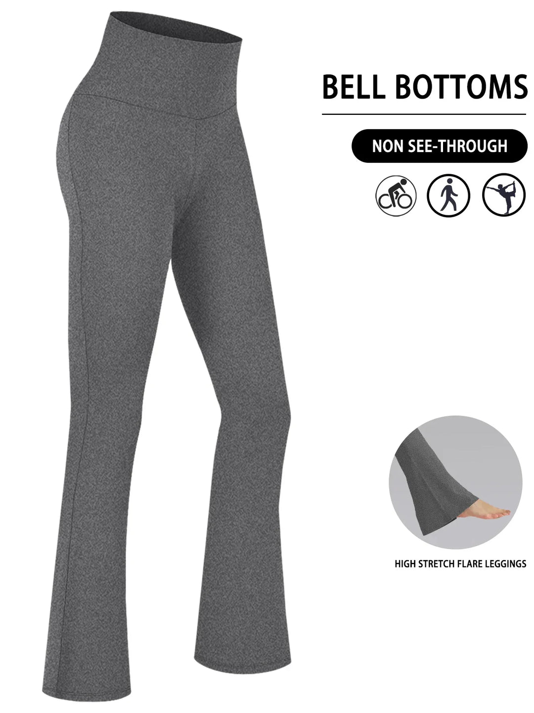 Pantaloni super moi pentru femei cu croială largă | Talie înaltă, control al abdomenului și pantaloni de yoga cu croială largă