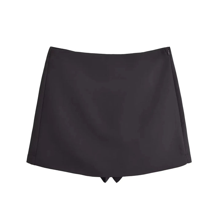 Nye forår damă skort uni modă casual mini pantaloni scurți fustă cu fermoar lateral talie înaltă streetwear