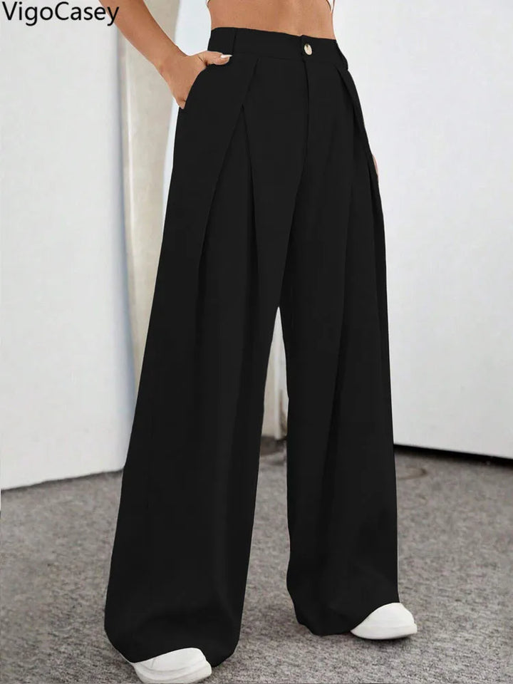Pants Wide Leg Loose | High Waist Suit Office Winter Woman