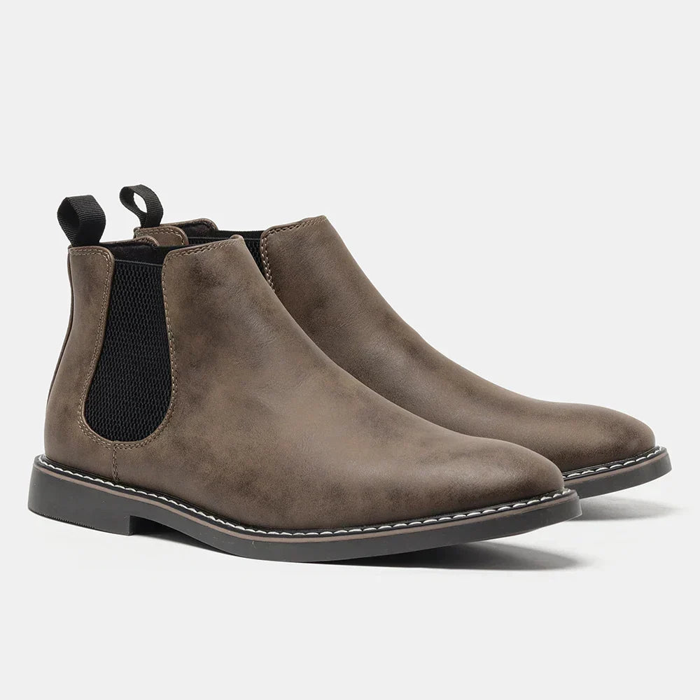 Botas Chelsea para hombres - cuero de alta calidad, lados elásticos, diseño atemporal y cómodo