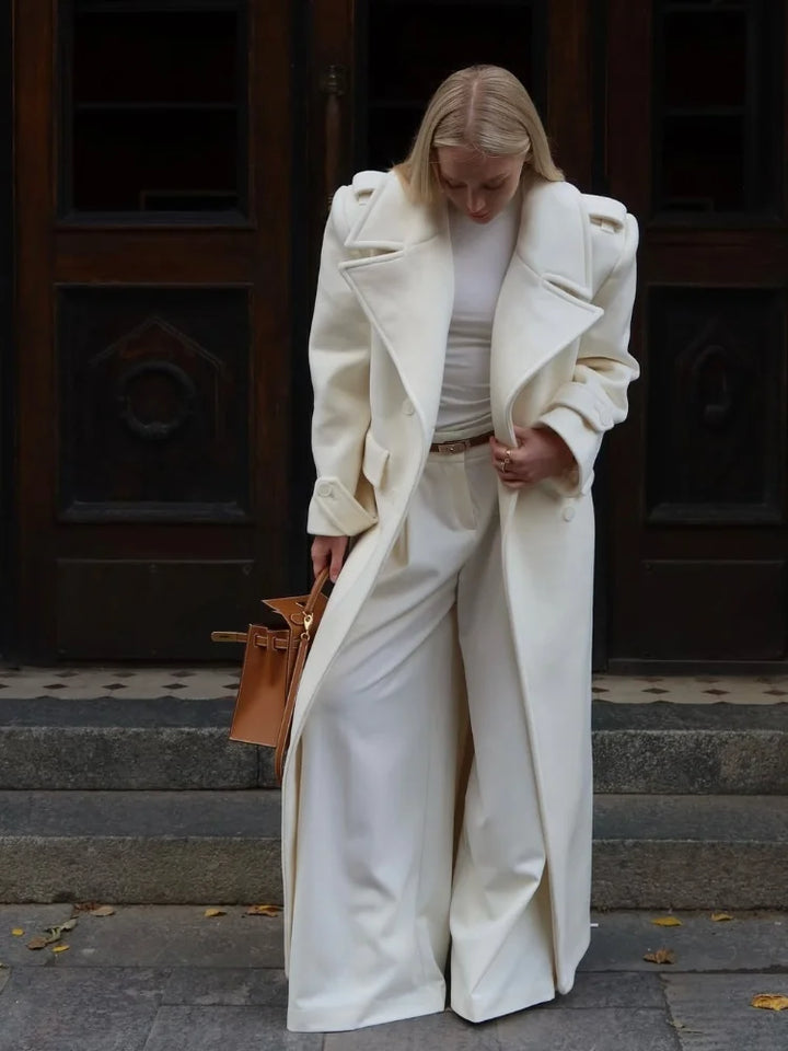 Płaszcz Trench z Długim Paskiem | Odwrócony Dekolt w Serek z Wiązaniem Jesień Kobieta