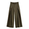 Pants Wide Leg Loose | High Waist Pleated Floor Length Woman