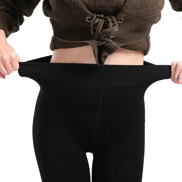 Colanți de iarnă pentru femei cu talie înaltă, călduroși, groși, din catifea elastică, colanți casual pentru fiecare zi