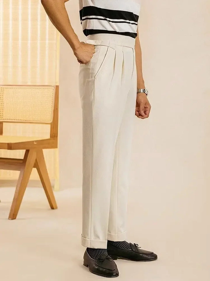 Pantalones casuales versátiles de estilo coreano para hombres, corte recto, ajuste holgado, pantalones de traje modernos