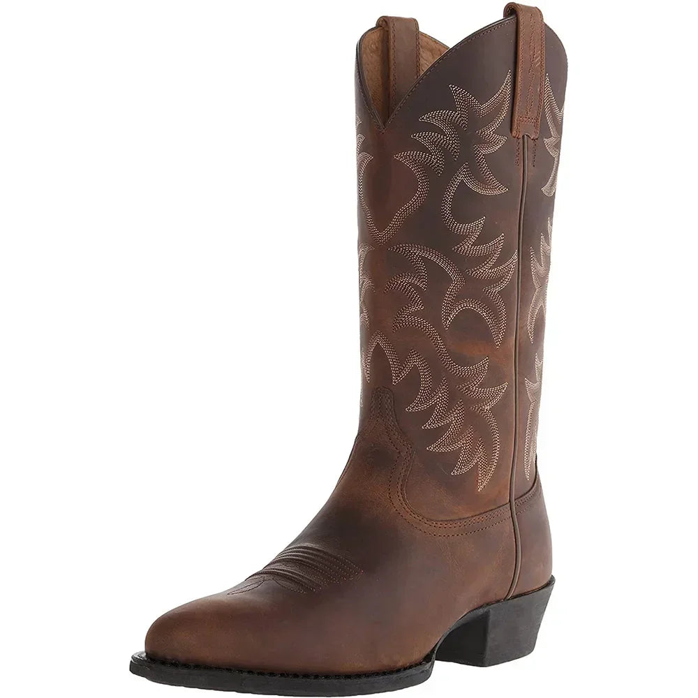 Macho cowboy boots for men - elegant embroidered leather and timeless style