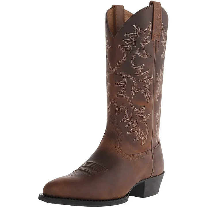 Macho cowboy boots for men - elegant embroidered leather and timeless style