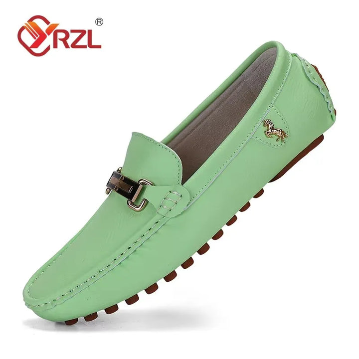 Zapatos de hombre en cuero PU hecho a mano | Mocasines sin cordones, mocasines y flats cómodos para conducir