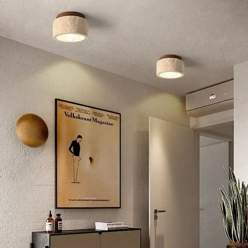 BrisaTravertino - Elegant og moderne LED-loftslampe