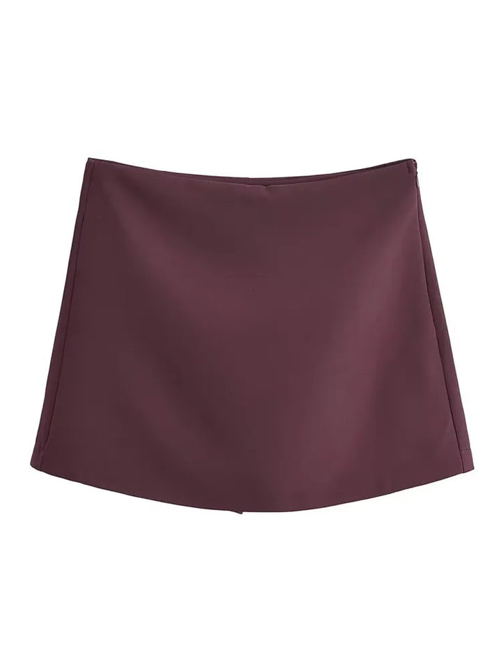 Nye forår damă skort uni modă casual mini pantaloni scurți fustă cu fermoar lateral talie înaltă streetwear